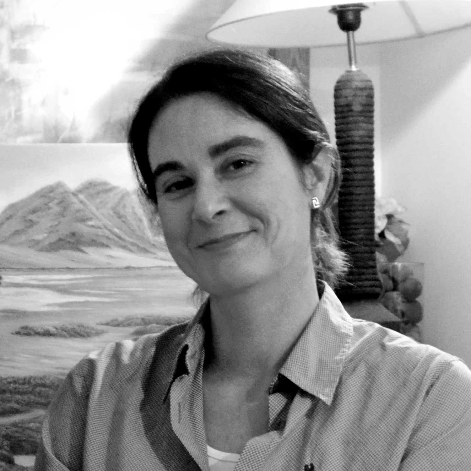 Angeles M Pomata, black-and-white portrait