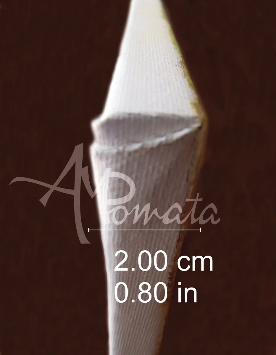 The edge of the canvas