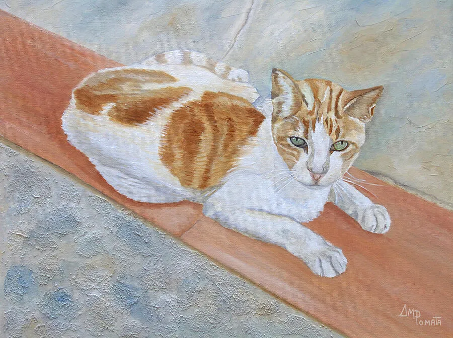 Little Warden, original landscape oil painting by Angeles M Pomata