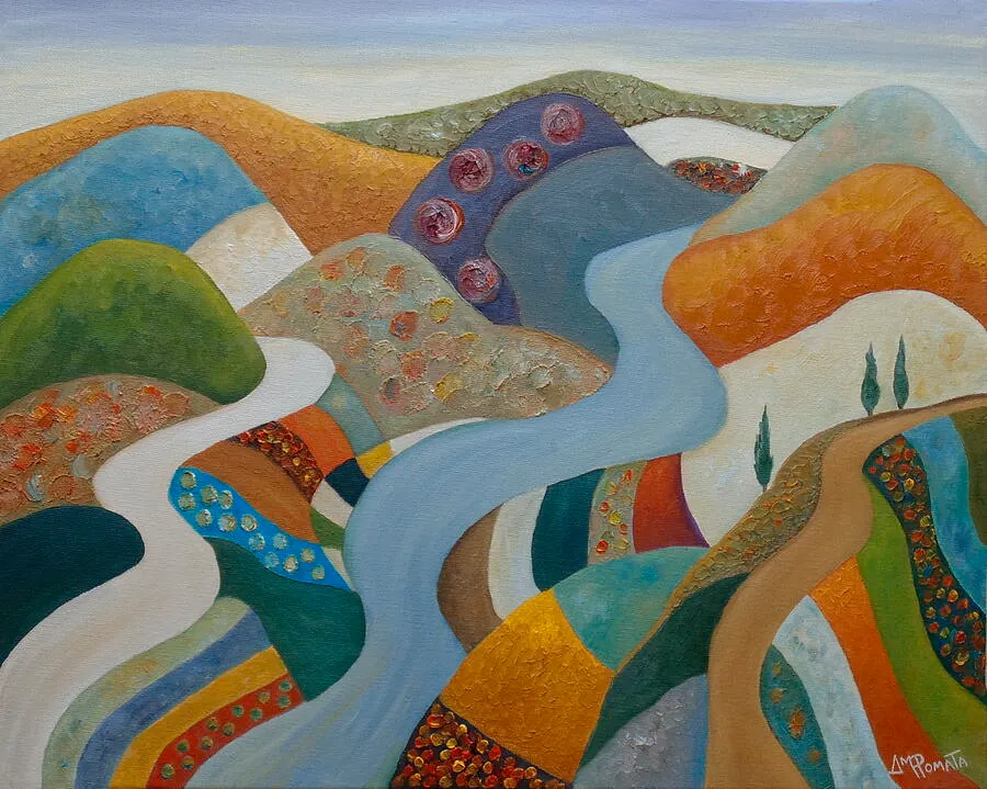 Live And Learn, original landscape oil painting by Angeles M Pomata