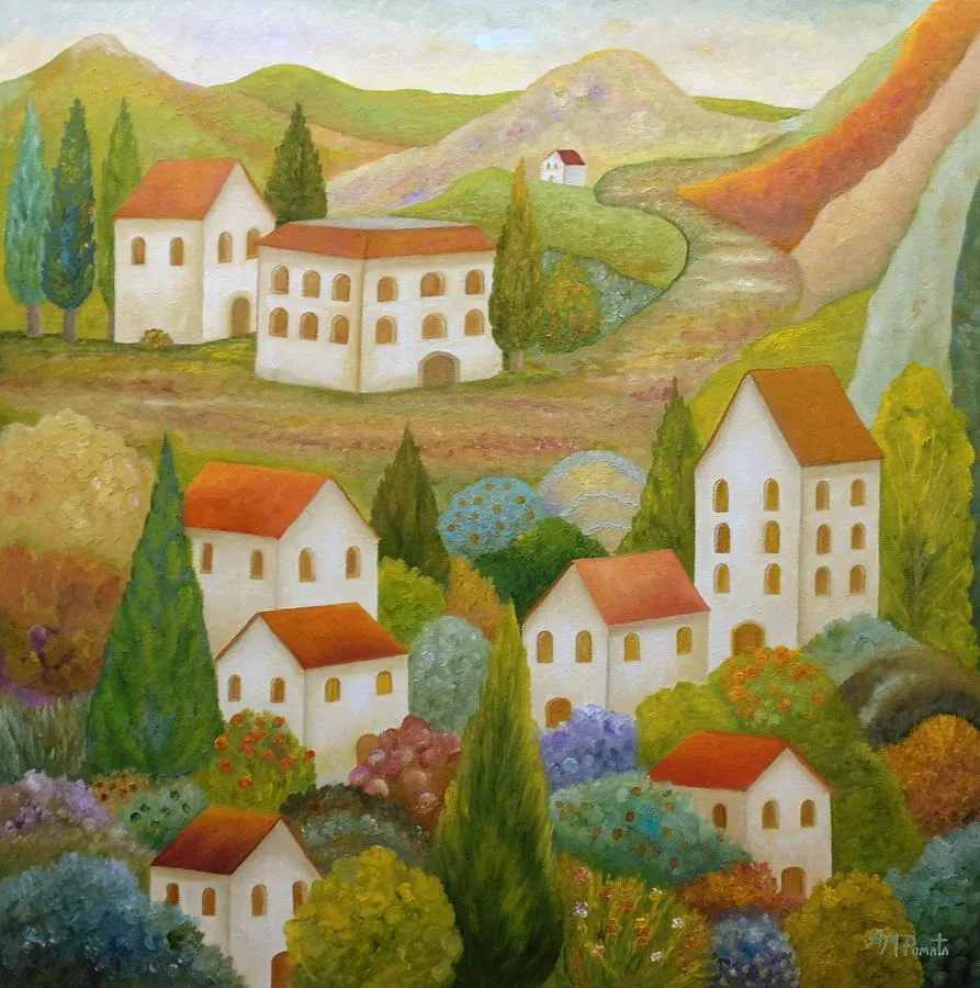 Perchance To Dream, original landscape oil painting by Angeles M Pomata