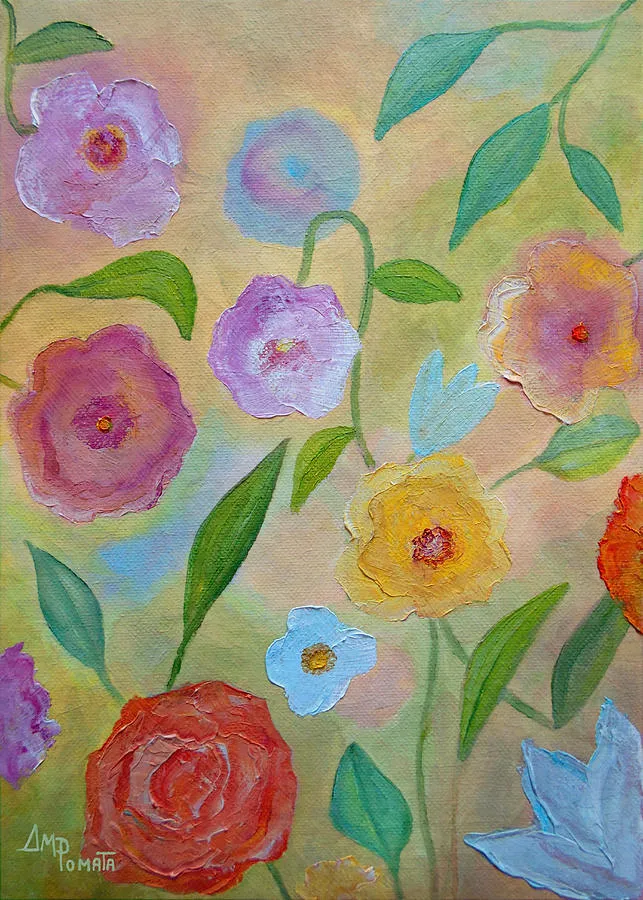 A Joy to the Senses, original floral oil painting by Angeles M Pomata