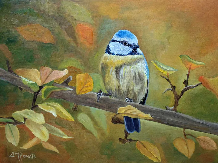 Autumnal Blue Tit