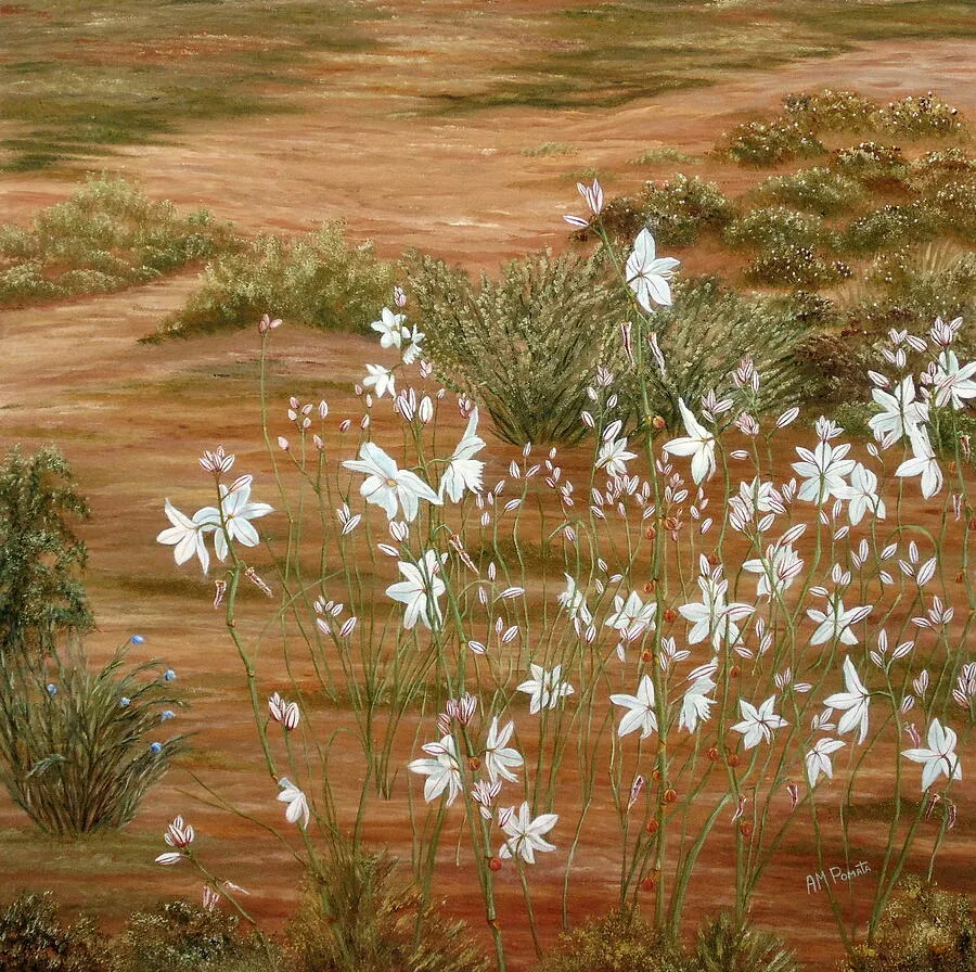Liliaceae, original floral oil painting by Angeles M Pomata
