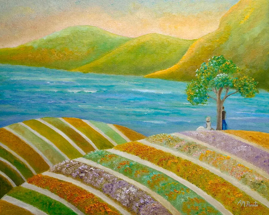 That Confident Hush, original seascape oil painting by Angeles M Pomata