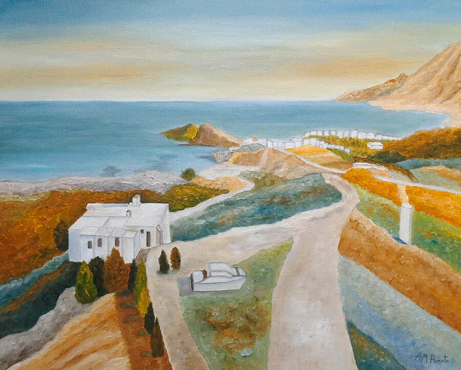 Wind On My Face, original seascape oil painting by Angeles M Pomata