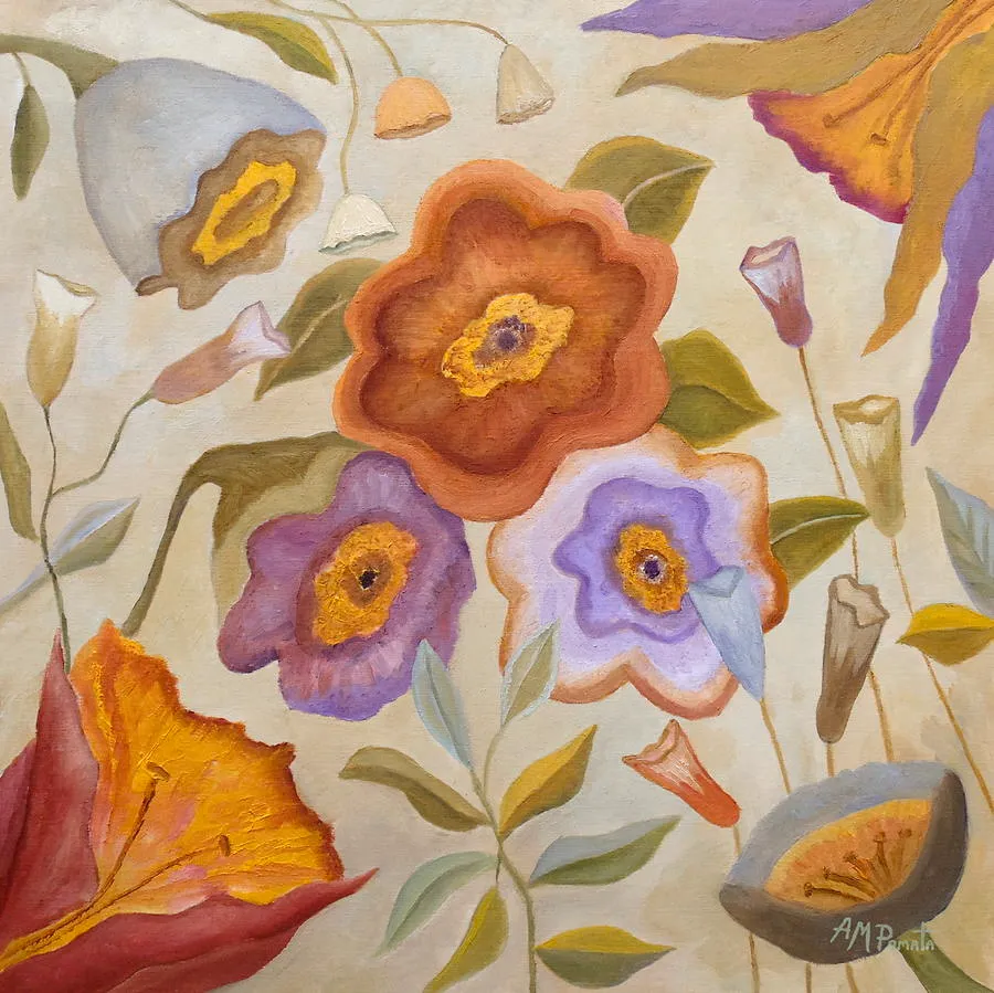Sounding Vines, original landscape oil painting by Angeles M Pomata