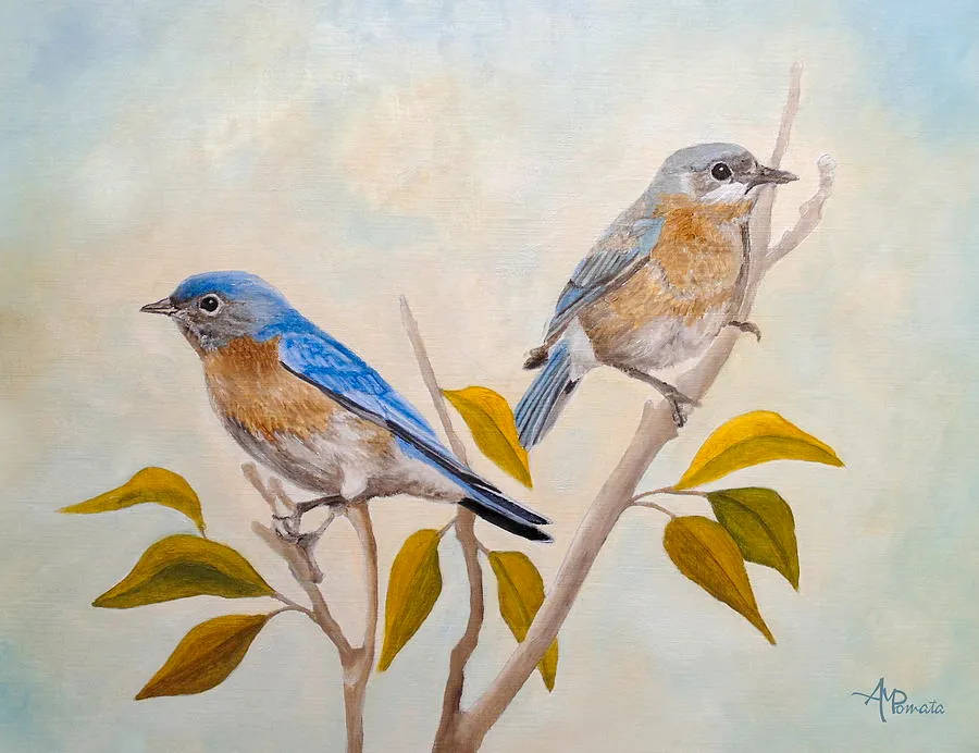 Stillness Of Heart, original landscape oil painting by Angeles M Pomata