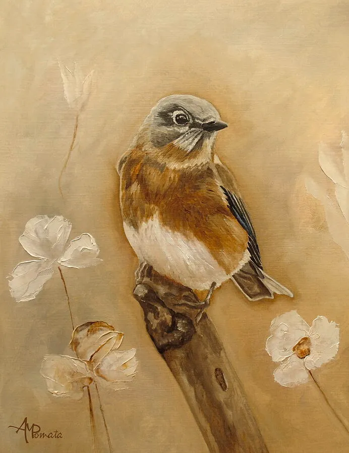Sweet As Cinnamon, original landscape oil painting by Angeles M Pomata