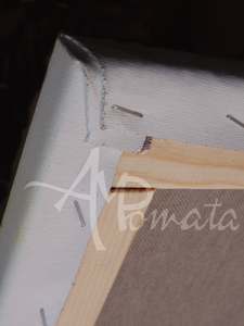 Corner from the back: example photo of a canvas like this one